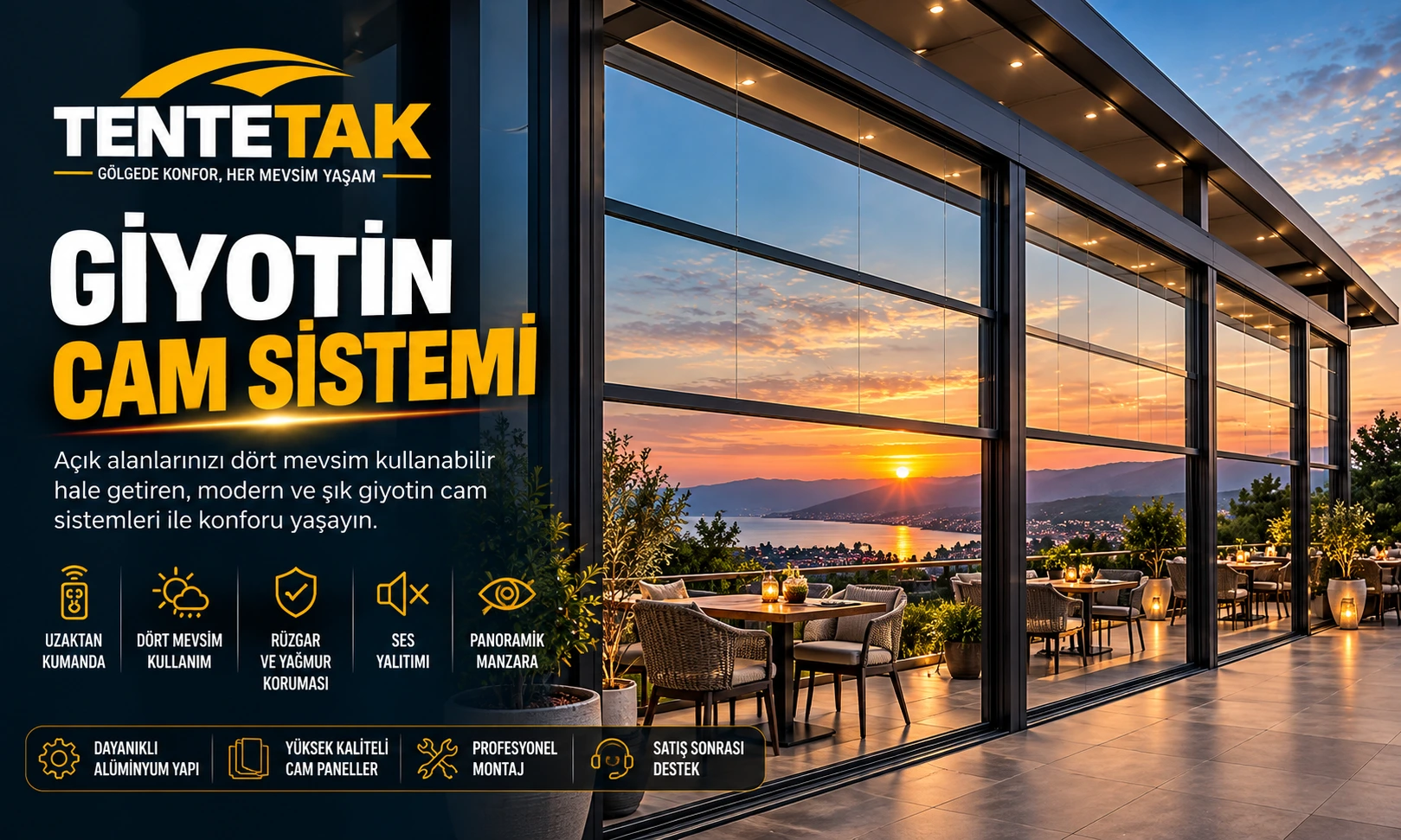 Otomatik Giyotin Cam Sistemi