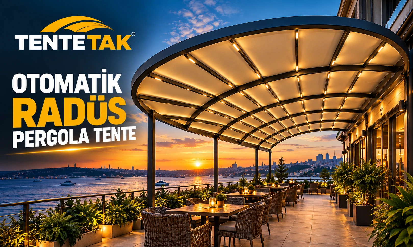 Otomatik Radüs Pergola Tente