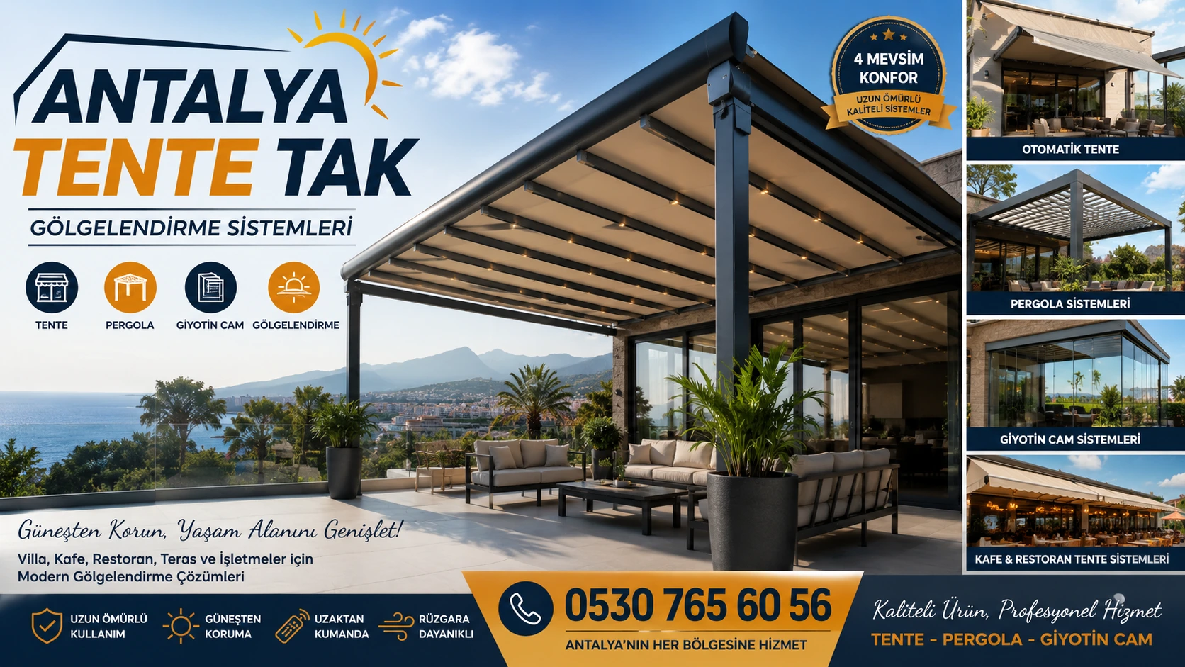 Antalya İbradı Tente Pergola